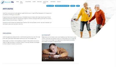 Website en Webshop voor Recover Me - SEO