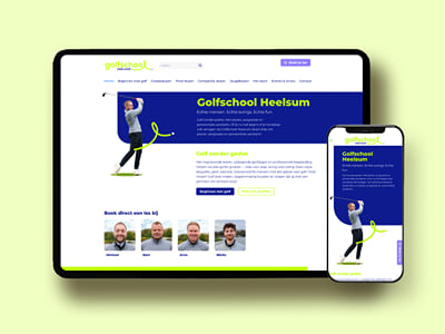 Grafisch ontwerp en online media voor een golfschool - Reclame