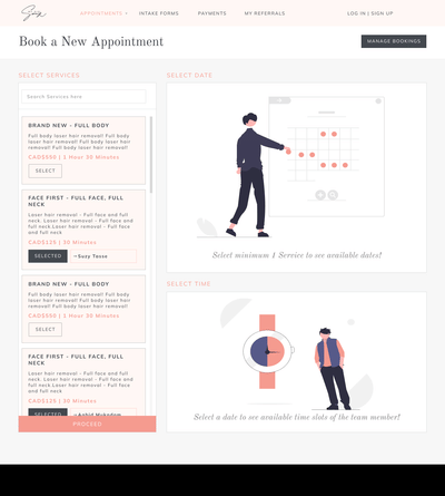 Appointment Booking Web Customer Portal and Admin Panel - SEO