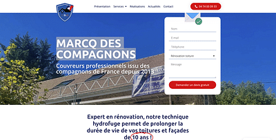 Site + SEO + Social Media Marcq Des Compagnons - Administración web