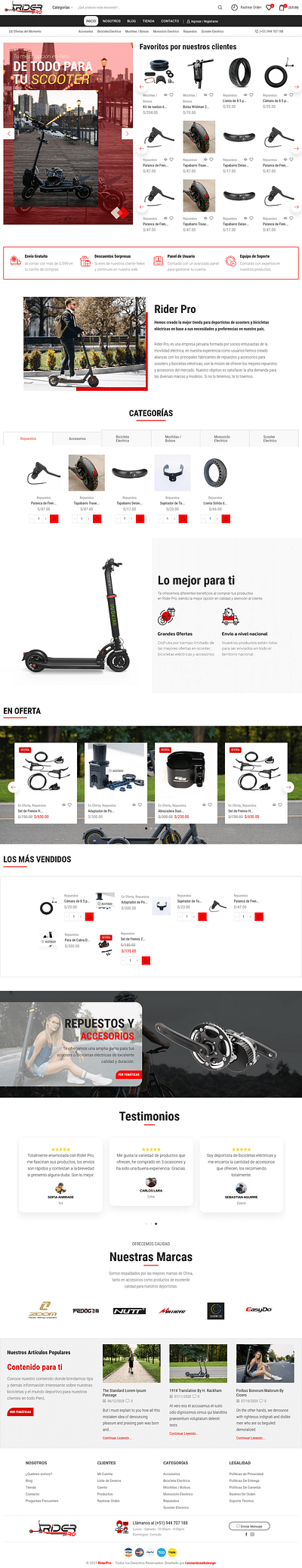 Rider Pro - Diseño Web - Website Creation