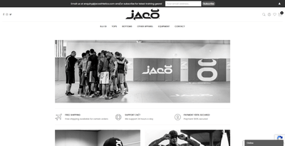 Jaco Athletics - Création de site internet