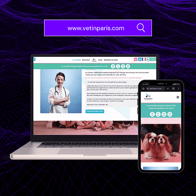 Site web & SEO: Vetinparis - Création de site internet
