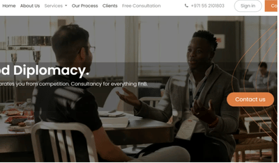 Website Design & Development for Food Diplomacy - Webseitengestaltung