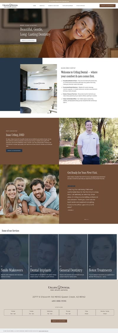 Urling Dental Site and SEO Optimization - Website Creation