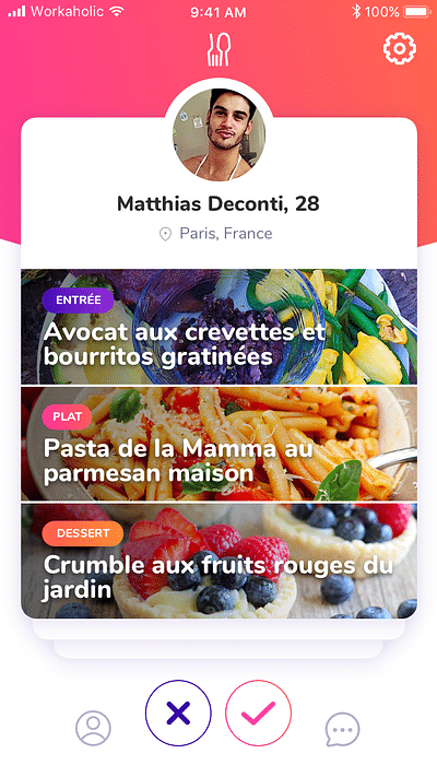 Diner, création de l’app de rencontres - Website Creation