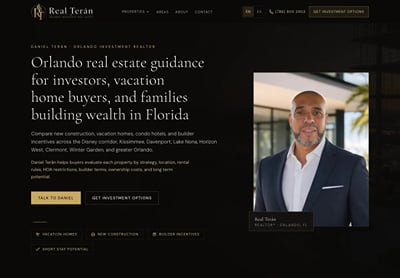 Real Terán: realtor website - Website Creatie