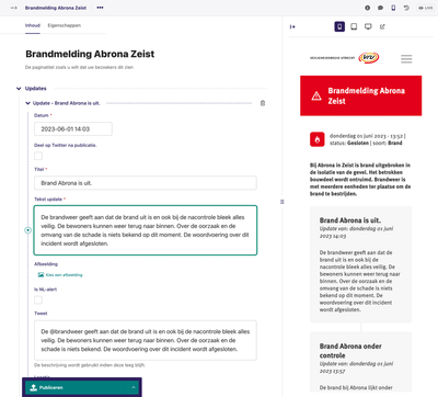 vru.nl website, cms, incident management system - Creación de Sitios Web