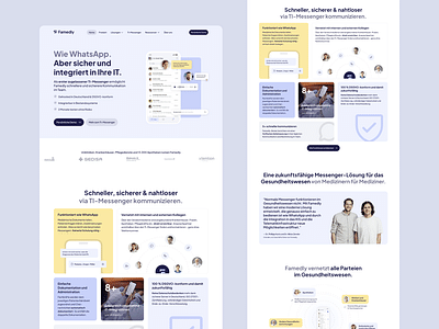 Famedly: SaaS-Website für den ersten TI-Messenger - Webseitengestaltung