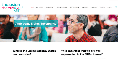 Inclusion Europe - Refonte graphique et technique - Branding & Positionering