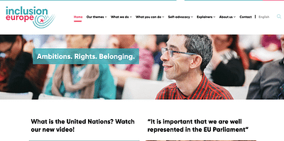 Inclusion Europe - Refonte graphique et technique - Image de marque & branding