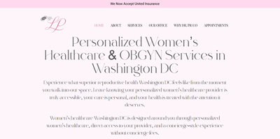 Modern Women’s Healthcare Website Design - Branding y posicionamiento de marca