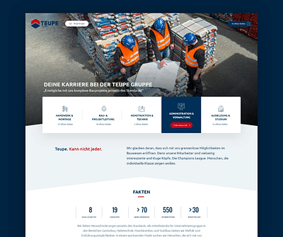 Neue Karrierewebsite für Teupe Gerüstbau - Création de site internet