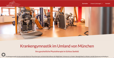 Website für PhysioVital im Schloss Seefeld - Creación de Sitios Web