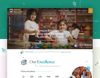 Web Development of Gems International school - Website Creatie