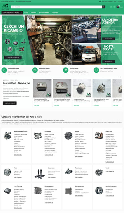 Creazione Sito E-commerce Ricambi Auto e Moto | Autoricambi Giuffrida - Marketing