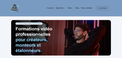 Site web de formation en ligne - Création de site internet