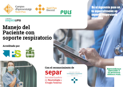 Manejo del paciente con soporte respiratorio | Hospital Sant Pau - Graphic Design