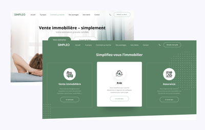 Agence immobilière SIMPLEO - Ergonomie (UX/UI)