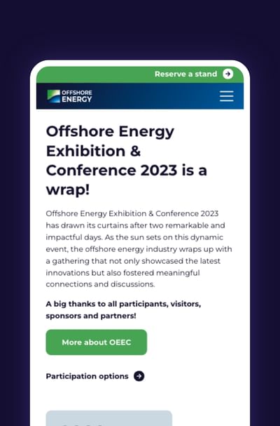 OEEC: De Offshore Energy wereld samen brengen met een nieuwe website - Création de site internet