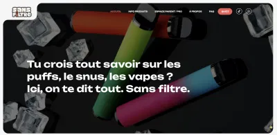 Sans Filtre - Webseitengestaltung