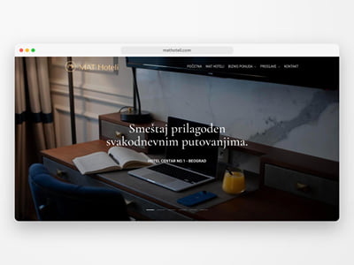 MAT Hoteli: group website for a Serbian hotel chain - Création de site internet