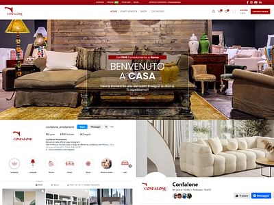 E-Commerce per Confalone Arredamenti + SMM & ADV - Social Media