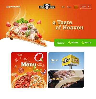 Website work for Angels Pizza - Webseitengestaltung