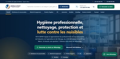 B2B catalogue website for Veta Expert, Agadir - SEO