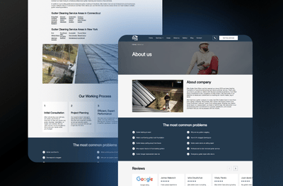 Corporate website for a gutter service company - Website Creation