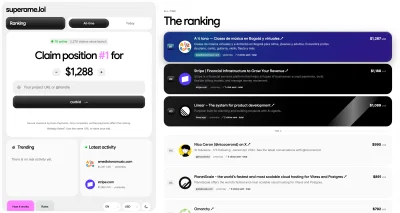 Supérame: project discovery and leaderboard - Website Creation