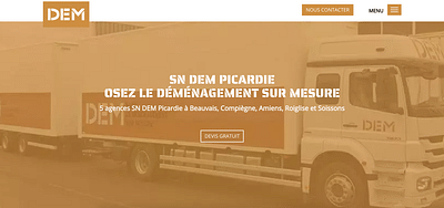 Création du site du démanageur Dem Picardie - Digital Strategy