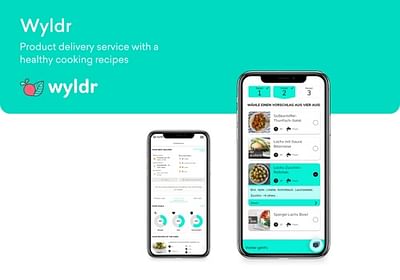 Product delivery with a healthy cooking recipes - App móvil