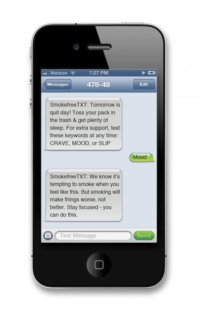 MESSAGING TO HELP SMOKERS QUIT - Publicité
