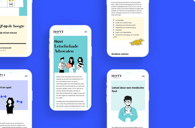 Novi: advocatuur met een kleurrijke, eigen stijl - Website Creation