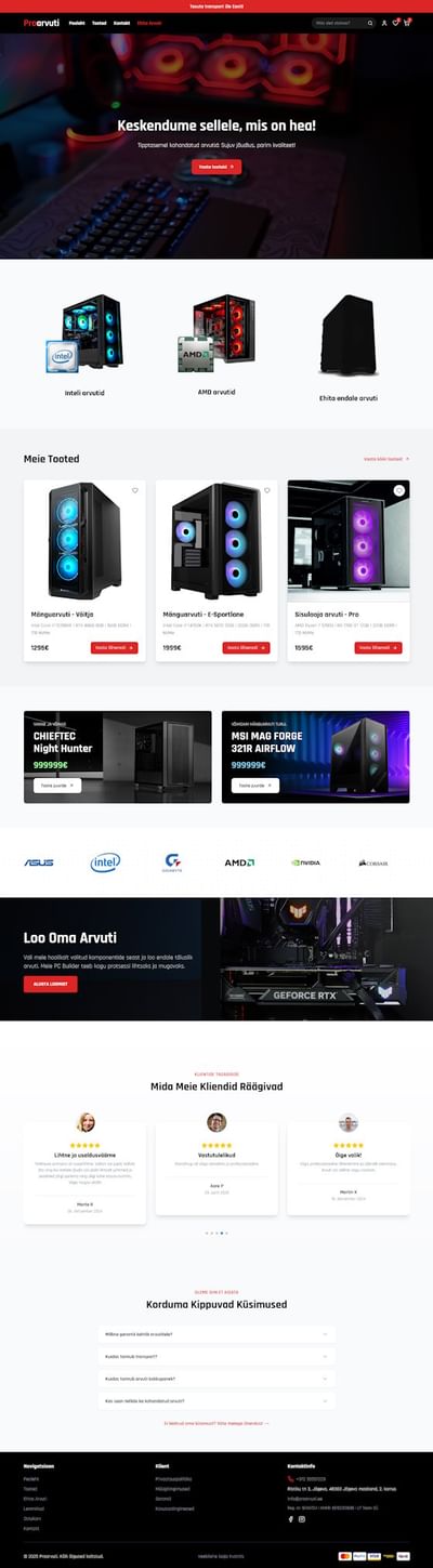 Proarvuti - Création de site internet