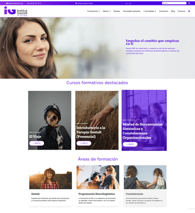 Web y Tienda Online de Cursos y ERP Institut Gestalt - Grafikdesign
