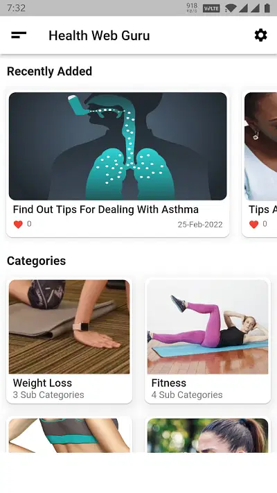 The Health Web Guru app is here. Flutter| Node.js - Mobile App