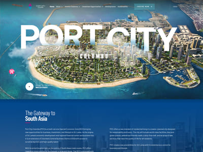 Port City Colombo - Website Design and Development - Creación de Sitios Web