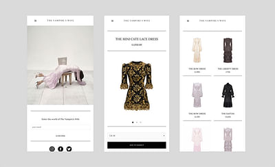 Ecommerce web design for The Vampire’s Wife - E-Mail-Marketing