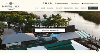 Found at Sea Charters : website development - Publicidad Online