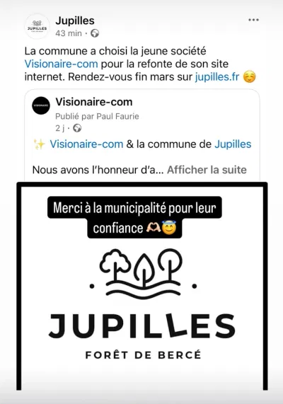 Création du site de la commune de Jupilles - Création de site internet