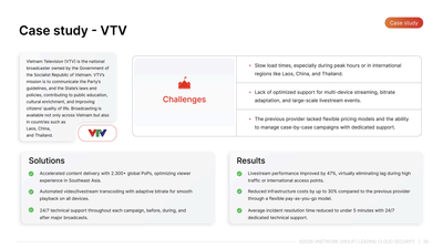 VTV Go – National-Scale Video Streaming & CDN Infrastructure - Cyber Security