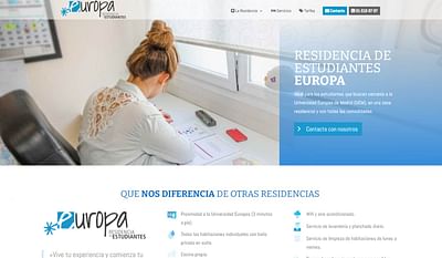 Diseño Web Residencia Europa