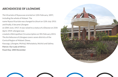 Website For Lilongwe Archdiocese - Creación de Sitios Web