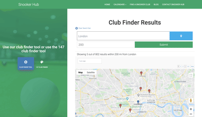 SnookerHub - Website Creatie