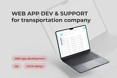Web App Dev & Support for Transportation Company - Web Application