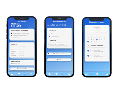 Application mobile, back office et site Thér'appli - Mobile App