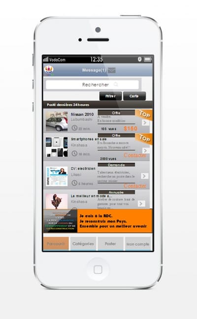 Mobile App for a classified business agency - Graphic Design
