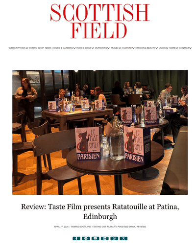 Launching Taste Film in Edinburgh - Relations publiques (RP)